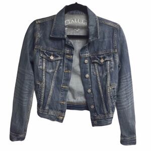 ARITZIA Talula Croppped Denim Jacket Medium Blue XS